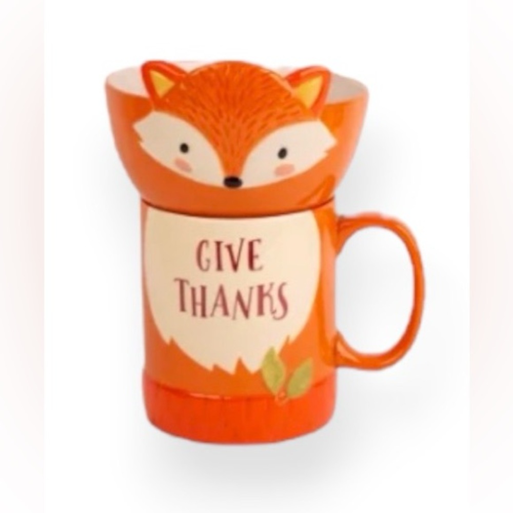 Home Essentials & Beyond
Give Thanks Fox Mug and Bowl Set NWT